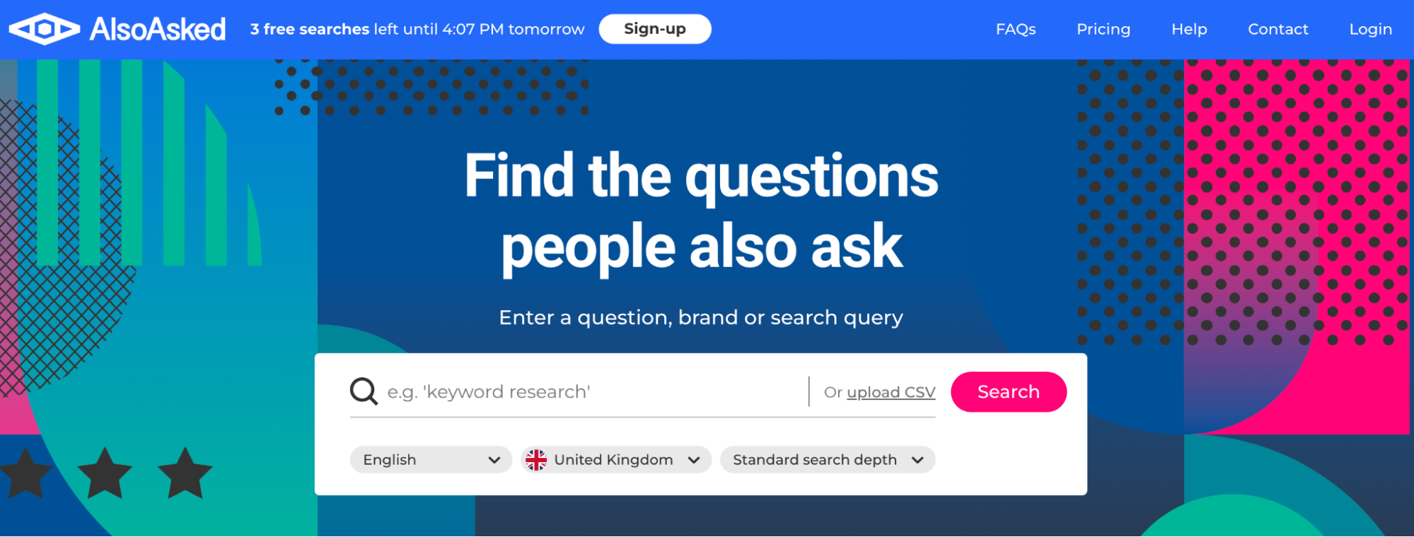 Best free keyword research tools: AlsoAsked.