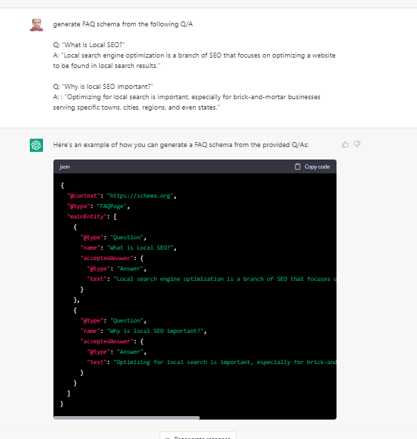 FAQ schema generated by ChatGPT