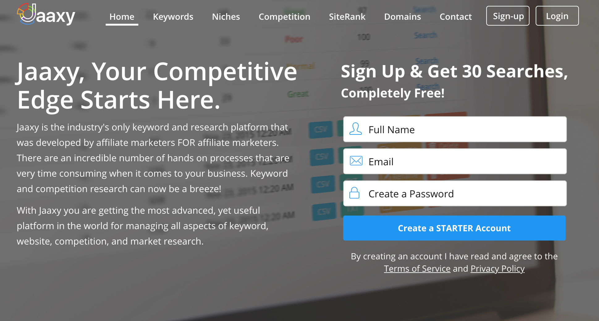 Best free keyword research tools: Jaaxy.