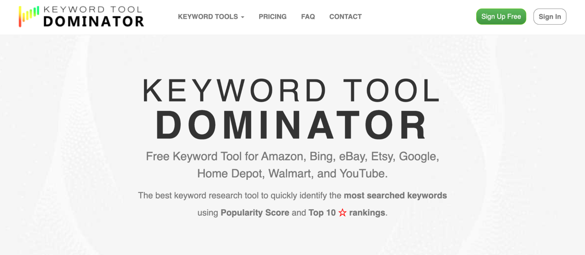 Best free keyword research tools: Keyword Tool Dominator.