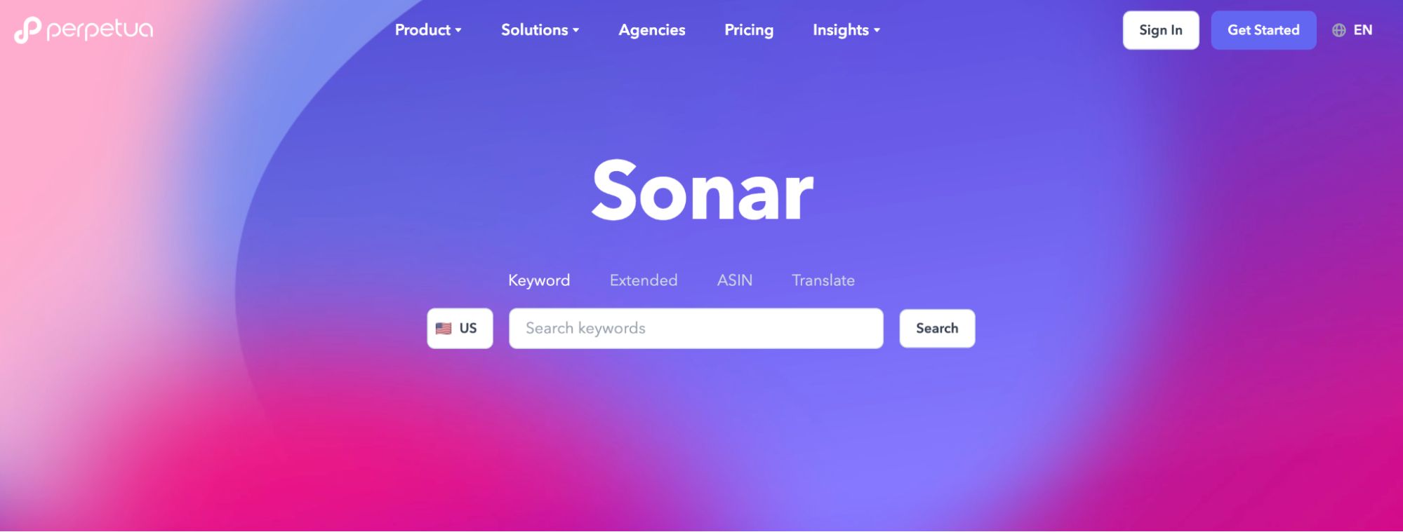 Best free keyword research tools: Sonar.