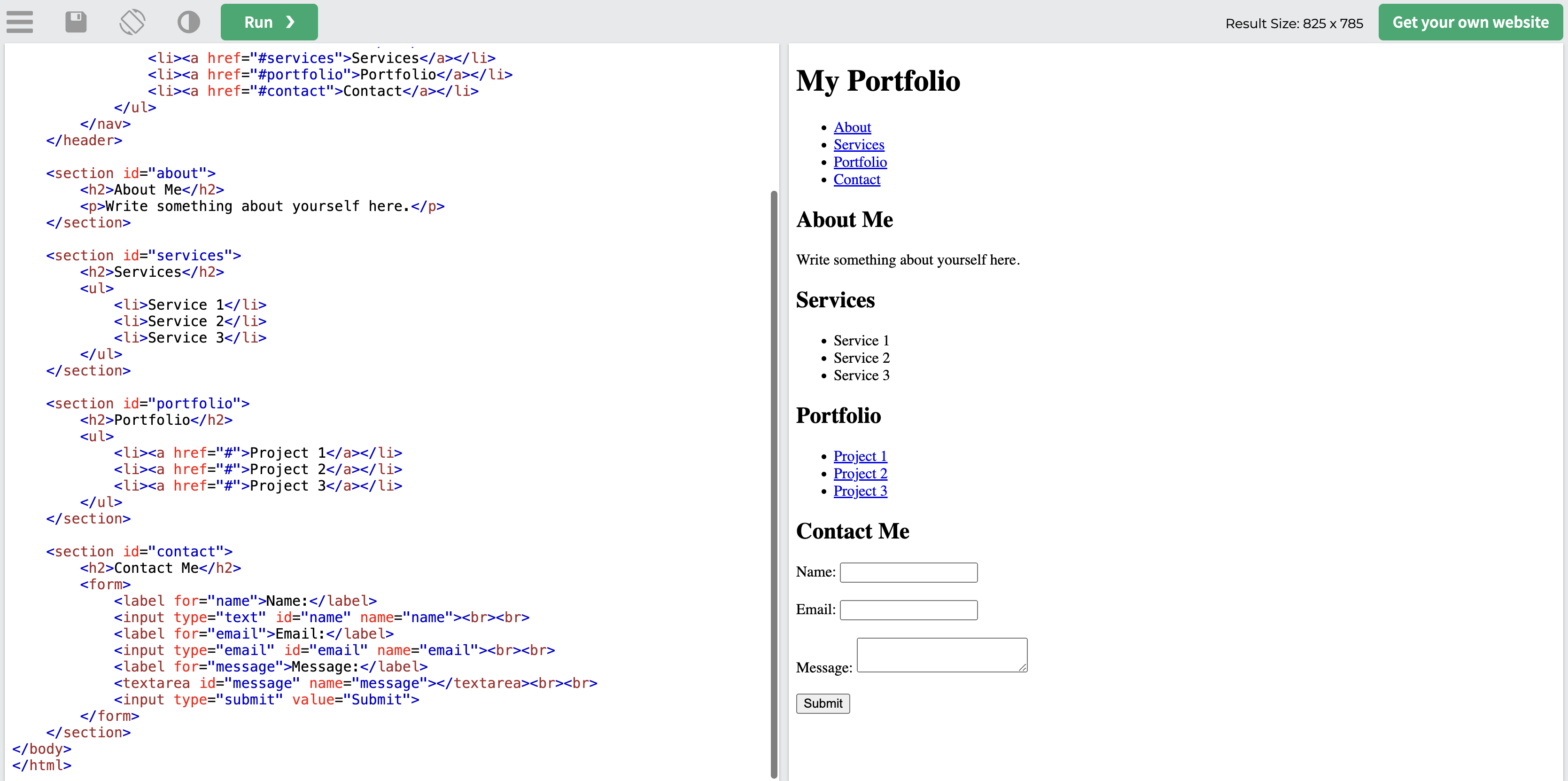 código del sitio web bing probado