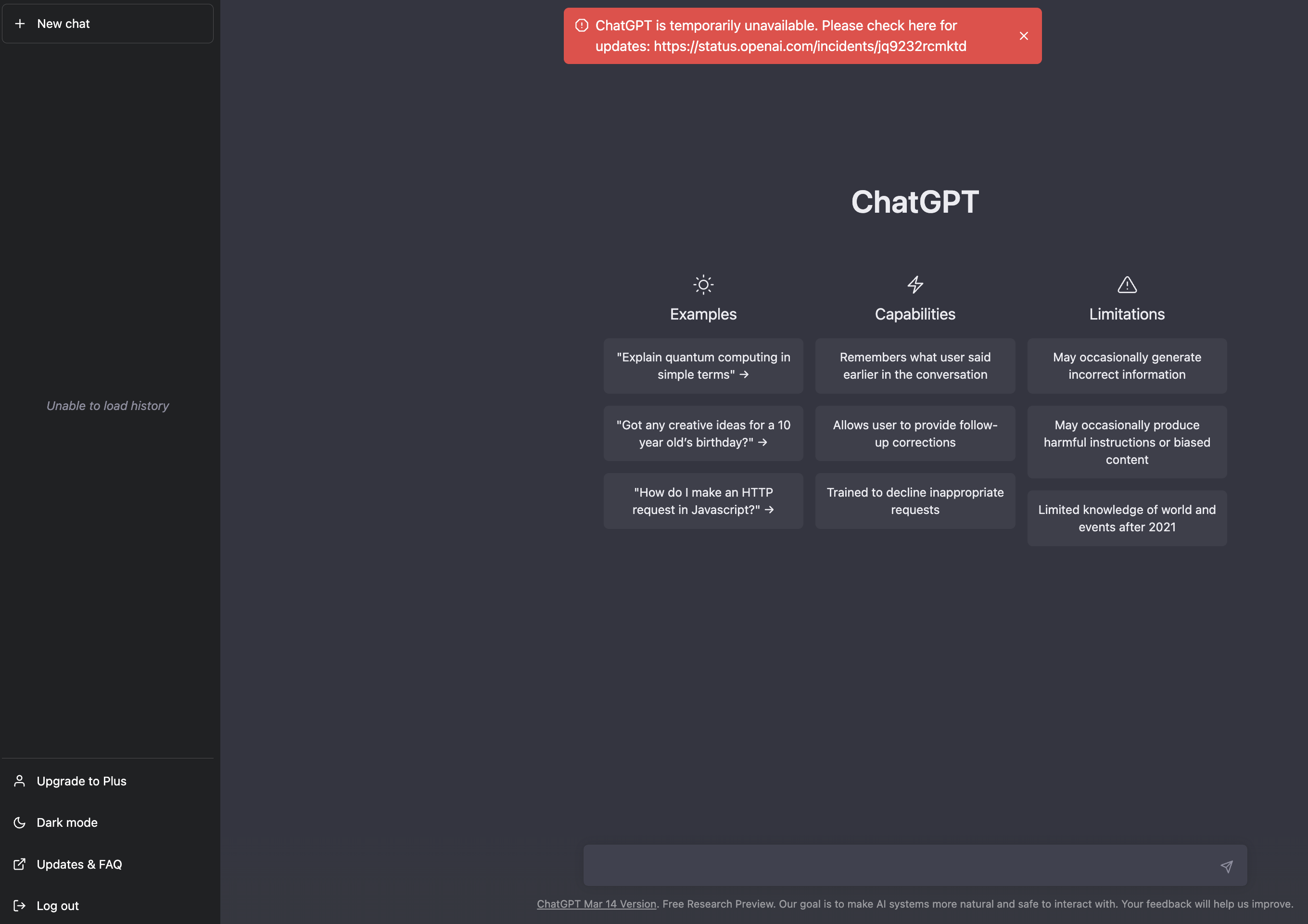 ChatGPT не работает: OpenAI сообщает о серьезных сбоях для пользователей ChatGPT и Labs