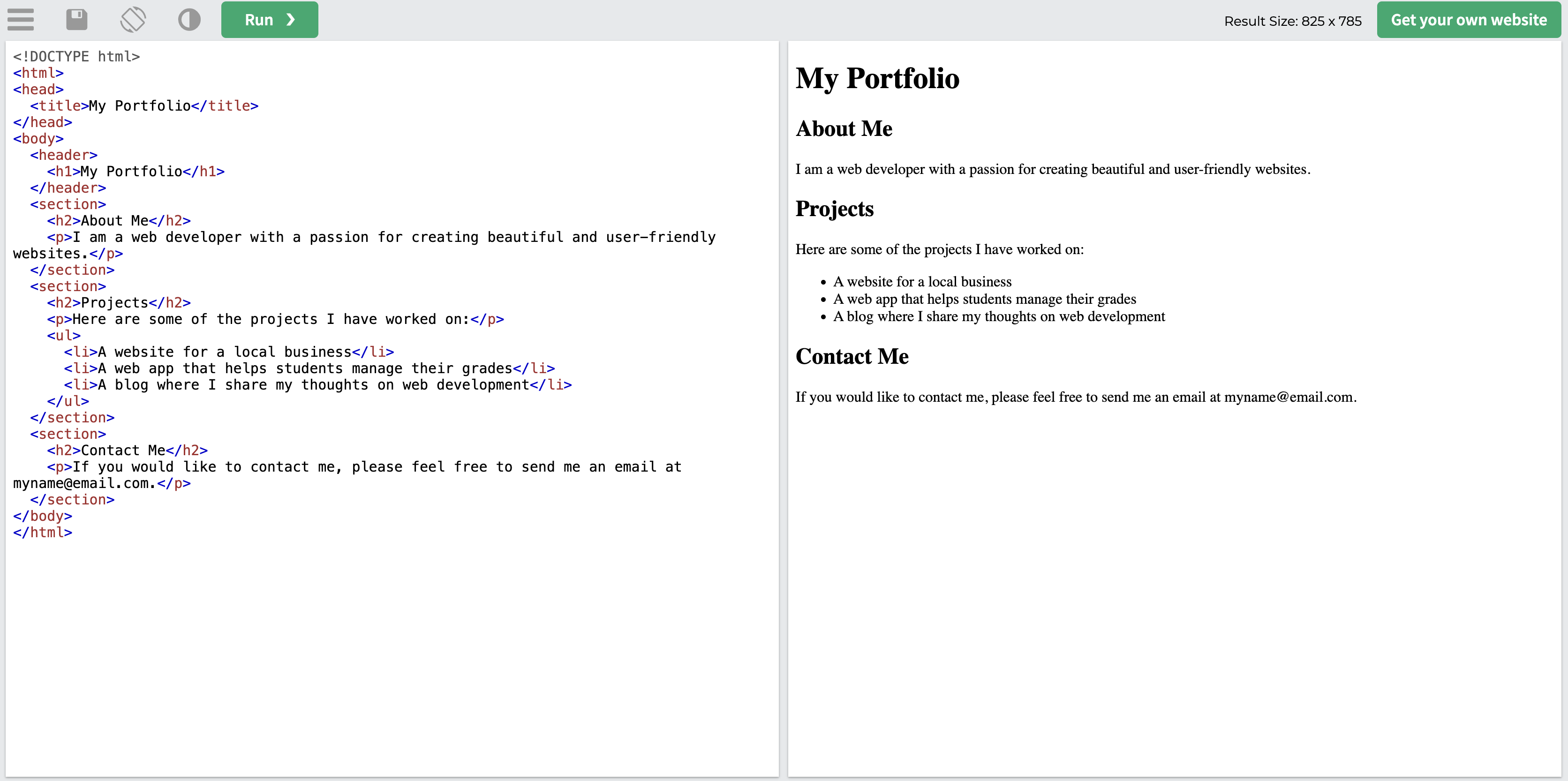 google bard one page website html code test 64231869819eb sej - ChatGPT, Bing, Bard, Or Claude: Generative AI Chatbot Comparison