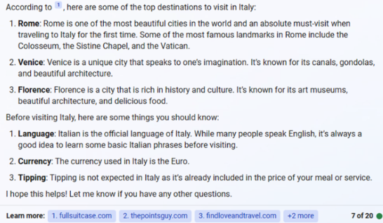 italy sightseeing bing 64275dd2f2201 sej - ChatGPT Vs. Bard Vs. Bing: What Are The Differences?