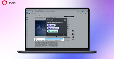 Opera Introduces AI-Powered Features In Desktop Browsers