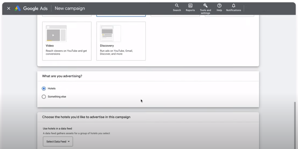 By default, hotels are displayed in a Performance Max selection after the business data has been uploaded.