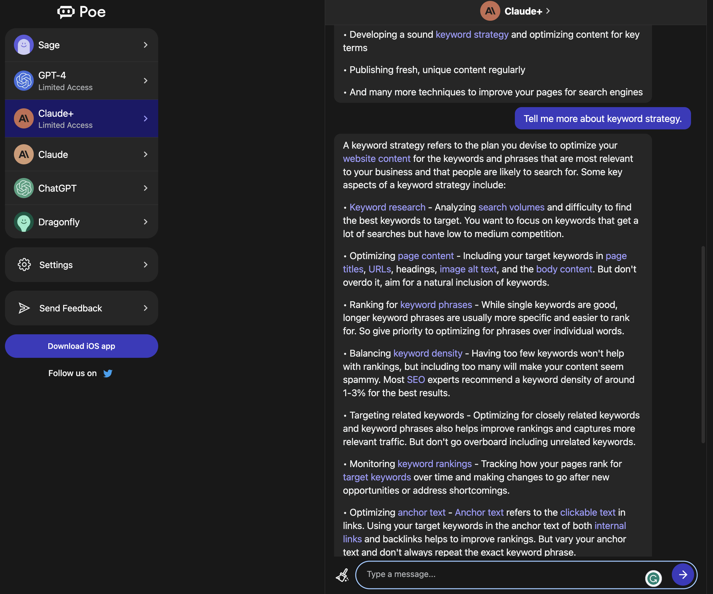 poe claude ai chatbot what is seo 2 641cf83882998 sej - ChatGPT, Bing, Bard, Or Claude: Generative AI Chatbot Comparison