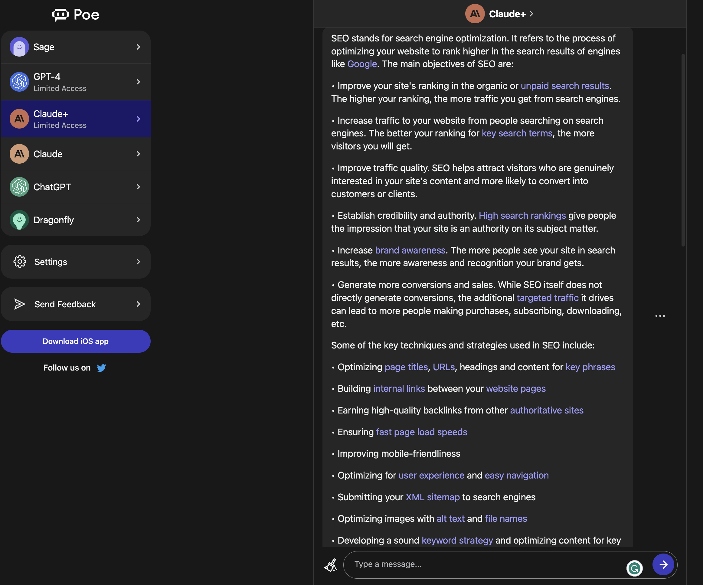 poe claude ai chatbot what is seo 641cf7e66dc73 sej - ChatGPT, Bing, Bard, Or Claude: Generative AI Chatbot Comparison