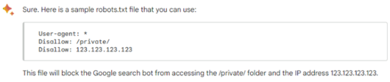 Robots.txt Bard
