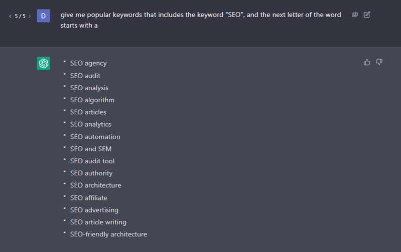 chatgpt alphabet soup method 642b781802c3c sej - How To Use ChatGPT For Keyword Research (Festive Flashback)