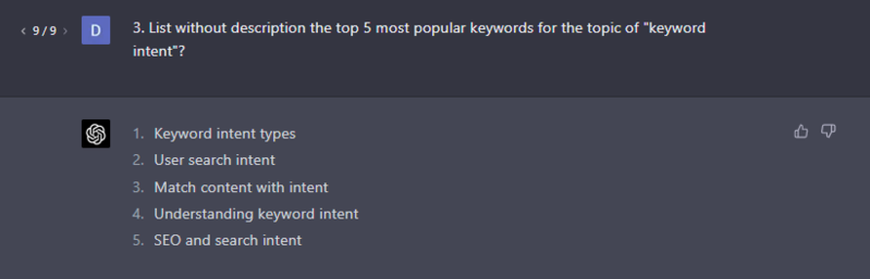 keyword research prompt list five popular keywords for the topic 642b76401b9d6 sej - How To Use ChatGPT For Keyword Research (Festive Flashback)