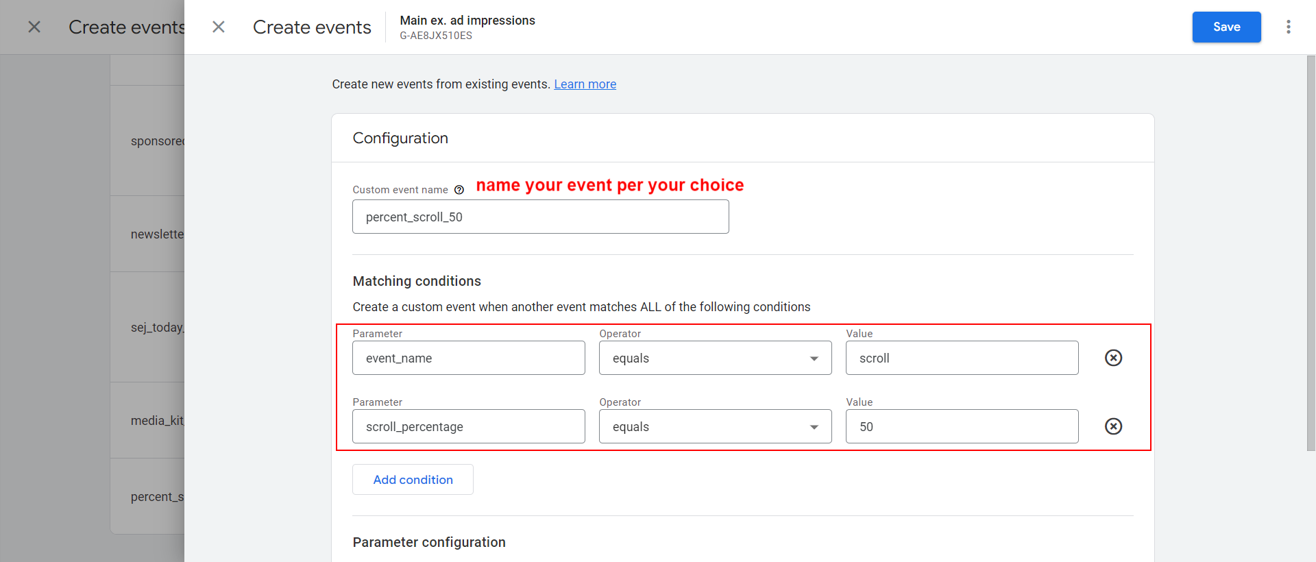 custom events 2 646261a67a2b1 sej - How To Set Up Scroll Depth Tracking In GA4