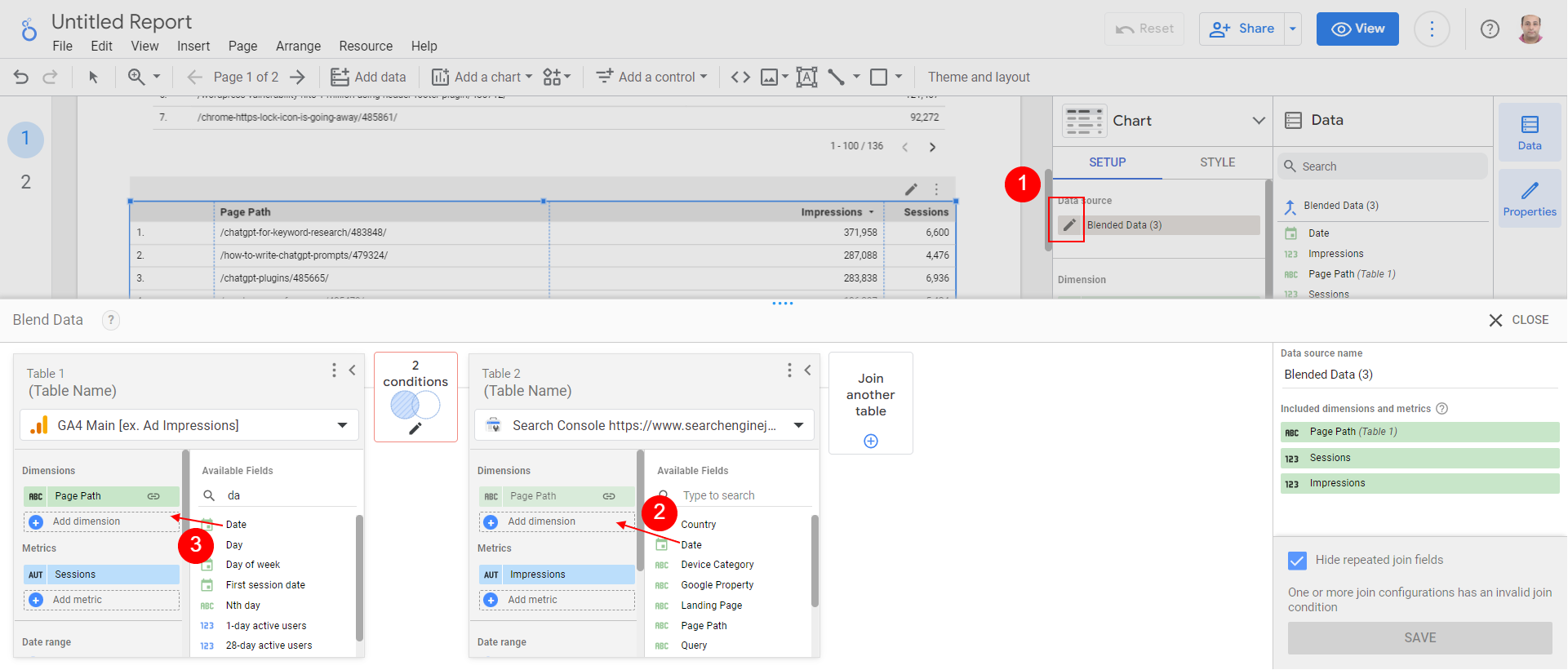 date field 645a7adde236f sej - How To Blend Data In Looker Studio With Practical Examples