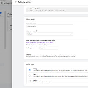 Internal Traffic Filter