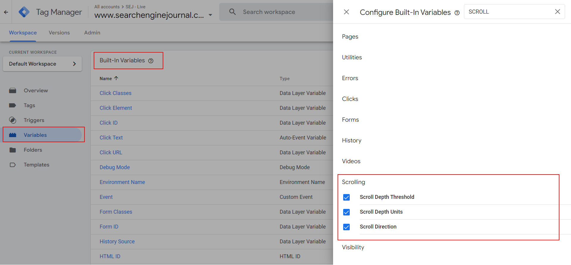 gtm scroll depth variables 646235e542d39 sej - How To Set Up Scroll Depth Tracking In GA4