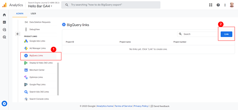 لینک های BigQuery