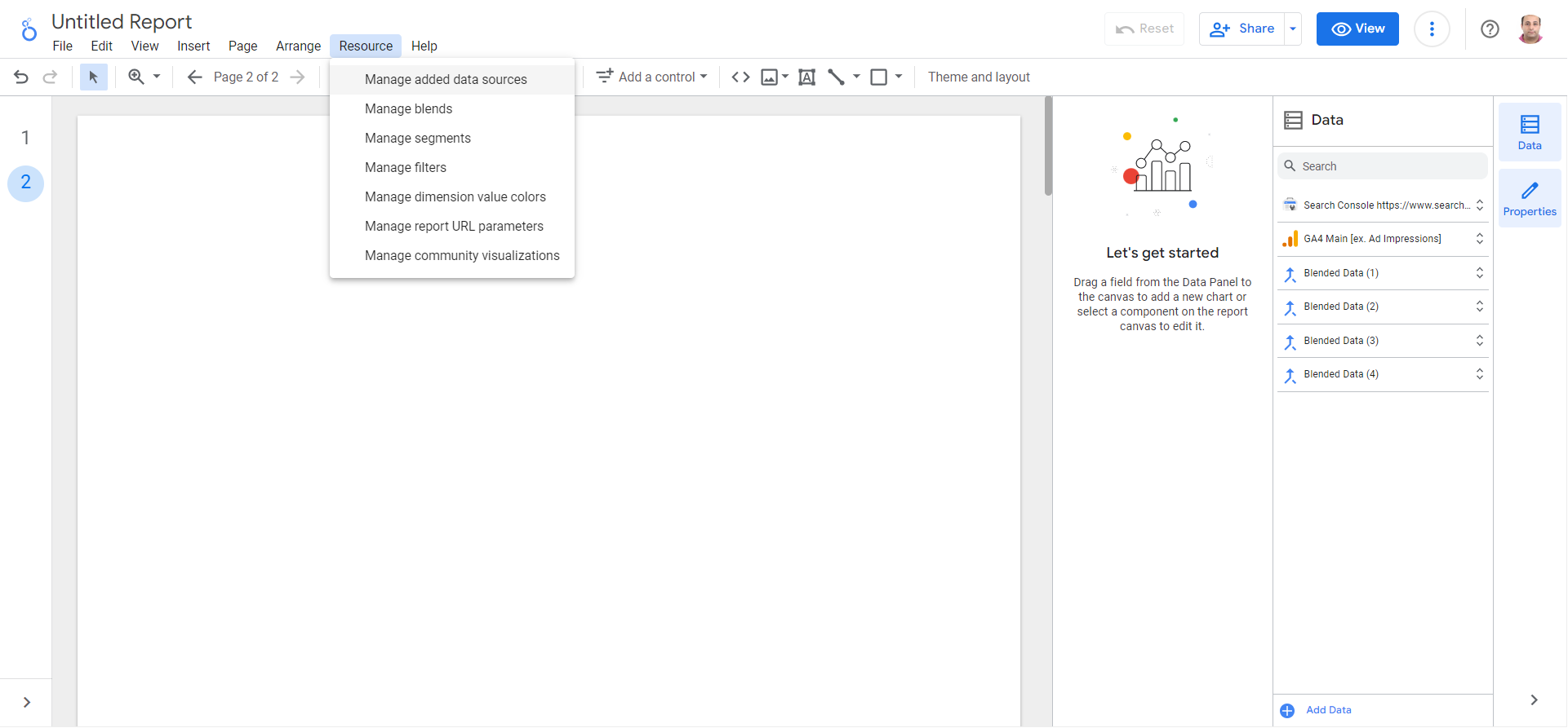 manage added sources 645a3a737950d sej - How To Blend Data In Looker Studio With Practical Examples