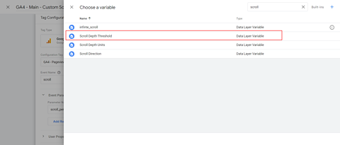 scroll event wtih percent paramter 2 64623d521886f sej 480x205 - How To Set Up Scroll Depth Tracking In GA4