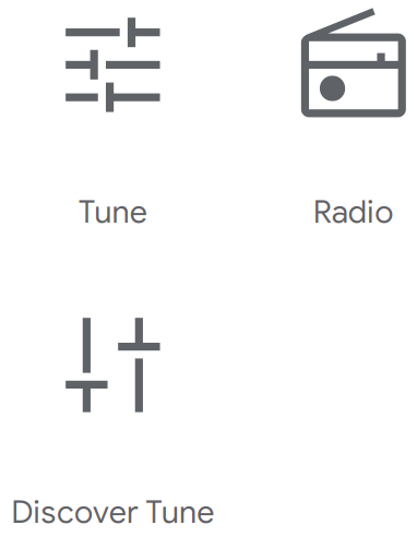 Icônes de syntonisation