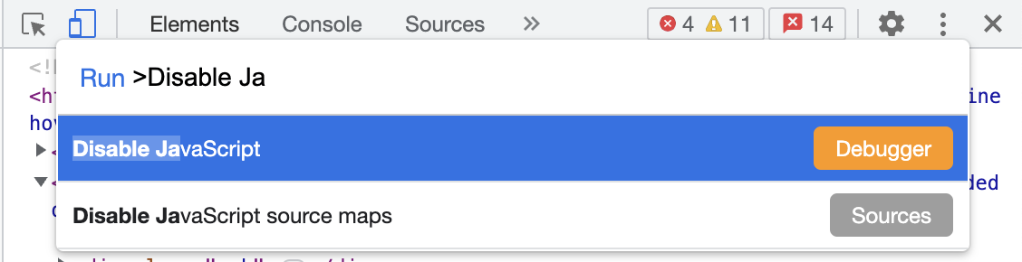 29 disable javascript 64a2979737e7d sej - Using Chrome DevTools To Diagnose Site Issues In An Audit