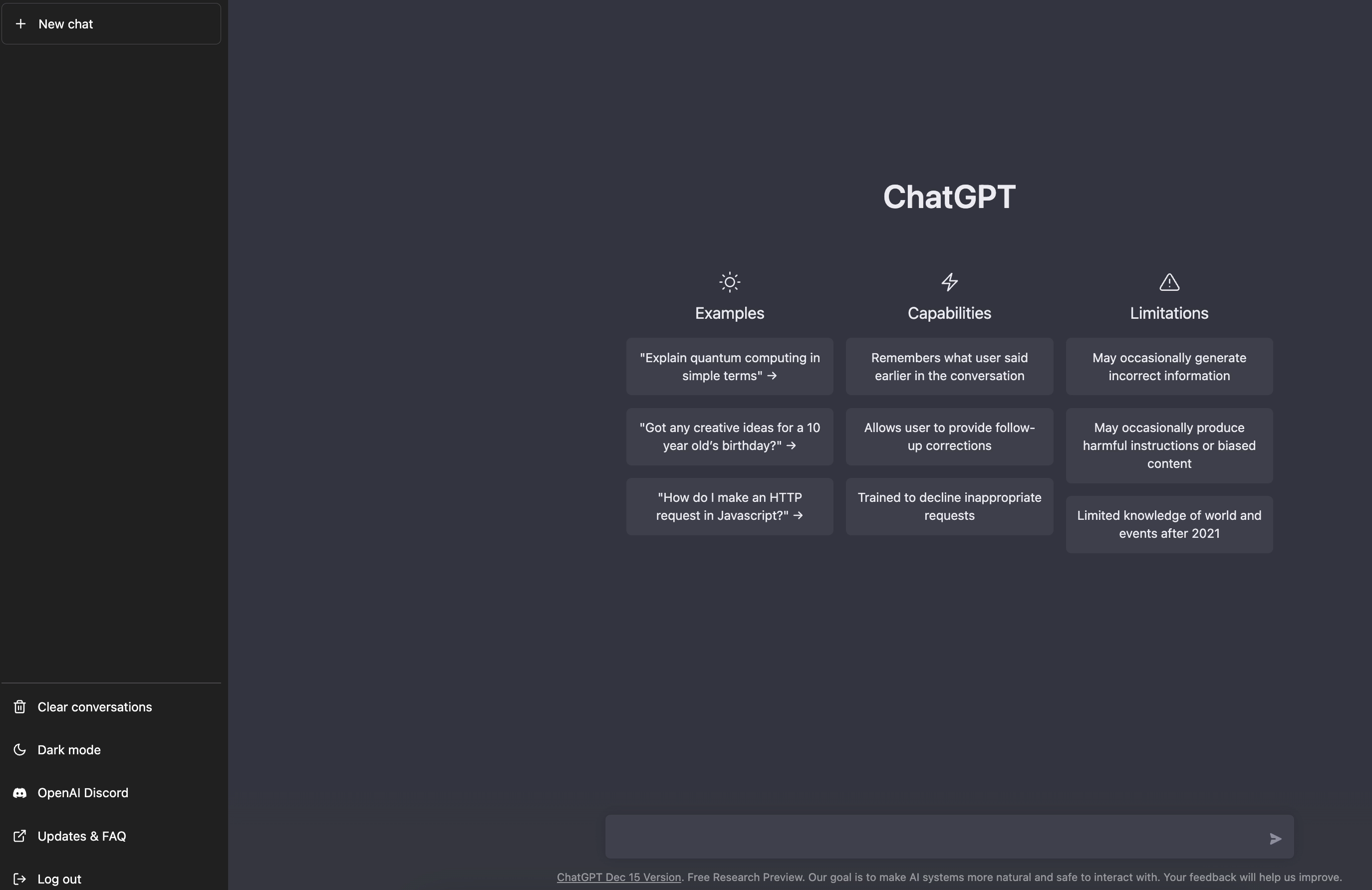chatgpt free research preview