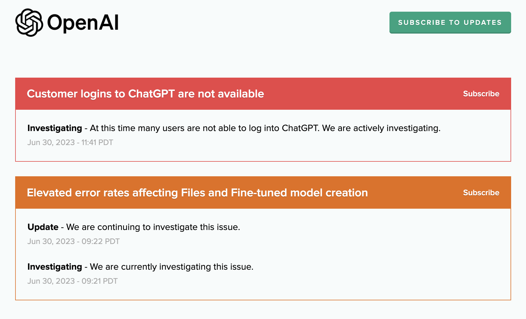 OpenAI تجربه قطع ChatGPT: ورود به سیستم برای همه کاربران در دسترس نیست