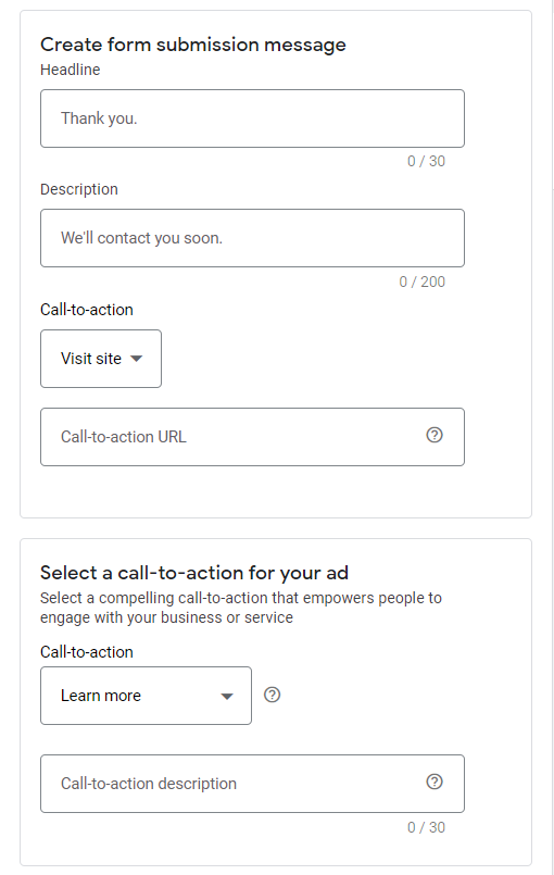 lead form asset creation step 5 64930f3399936 sej - The Complete Guide To Google Ads Lead Forms Extensions