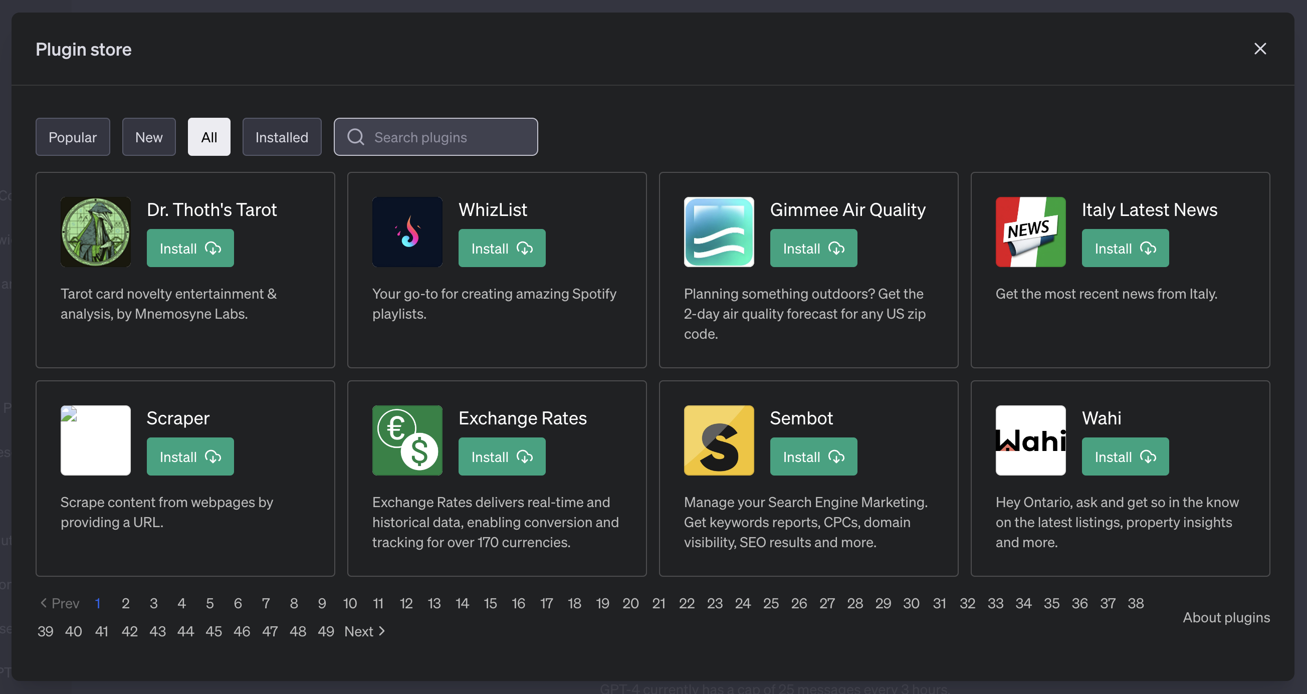 new chatgpt plugins