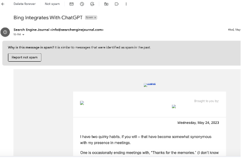 Gmail Errors When Sending Newsletter To Spam, Confirms MailChimp