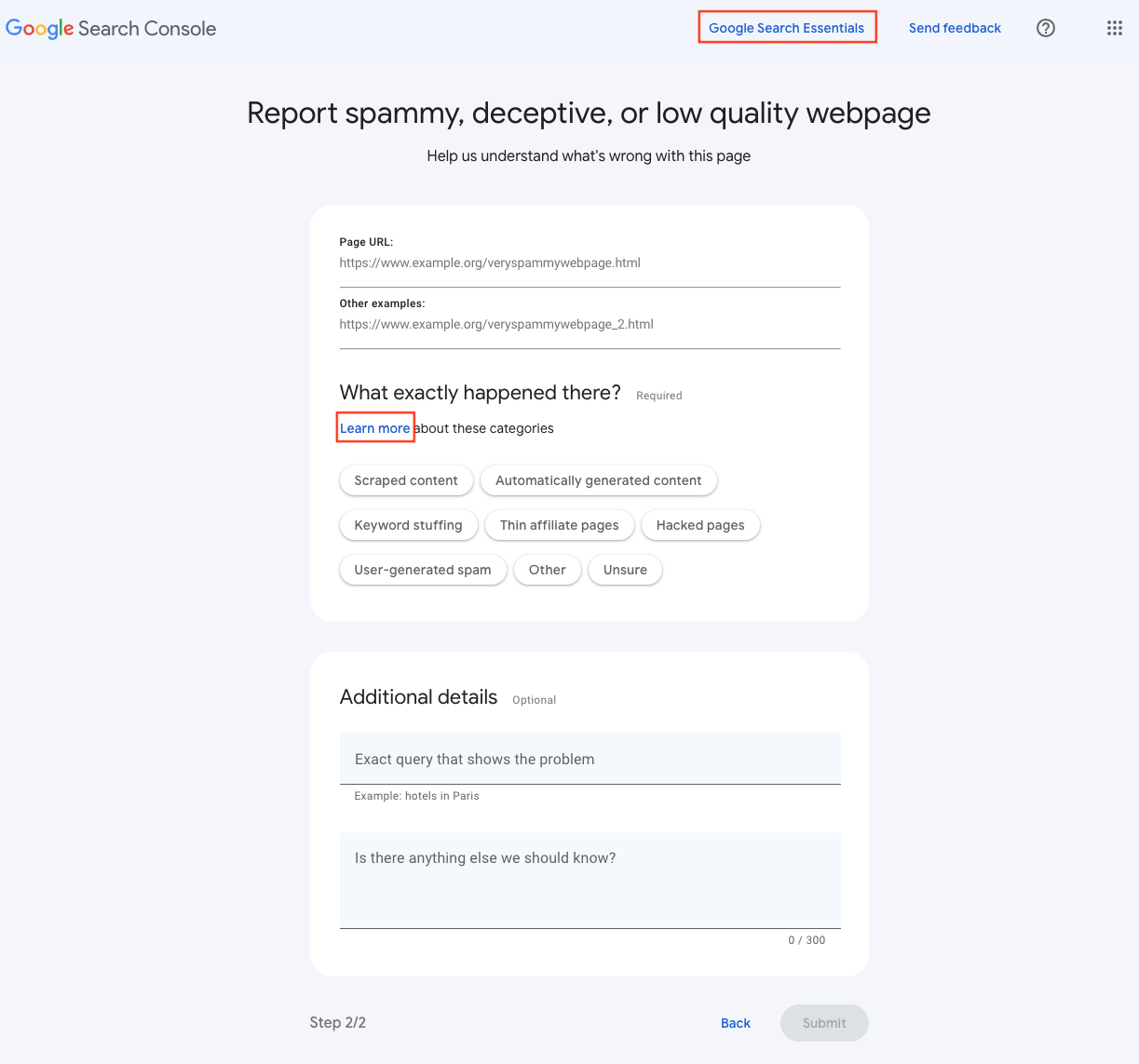 search quality feedback learn more 648a1c3c28c5c sej - Google Aims To Improve Search Quality With New Feedback Form