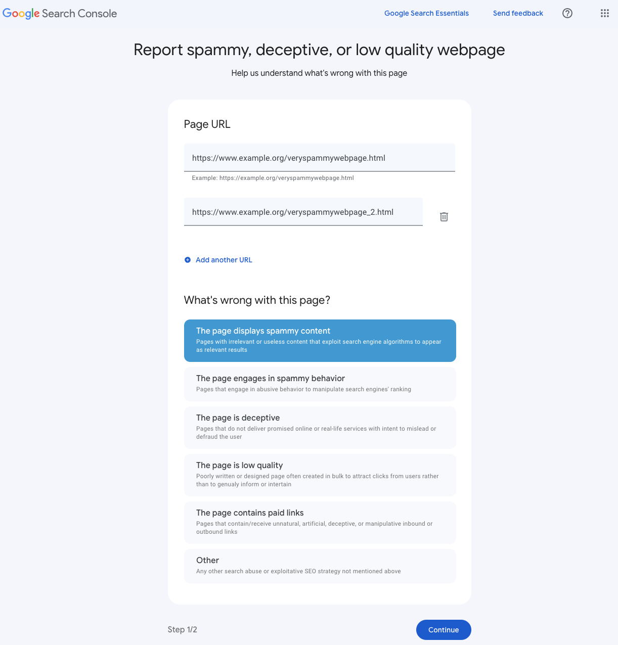 search quality feedback report 648a1bf564db8 sej - Google Aims To Improve Search Quality With New Feedback Form