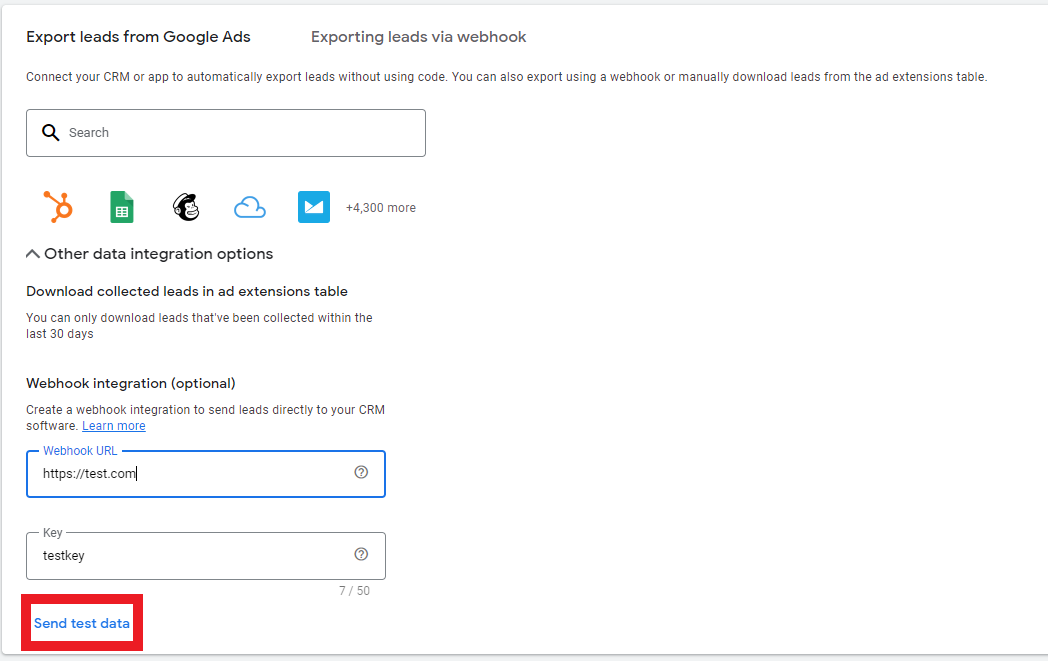 webhook integration test 64945f8982c9d sej - The Complete Guide To Google Ads Lead Forms Extensions