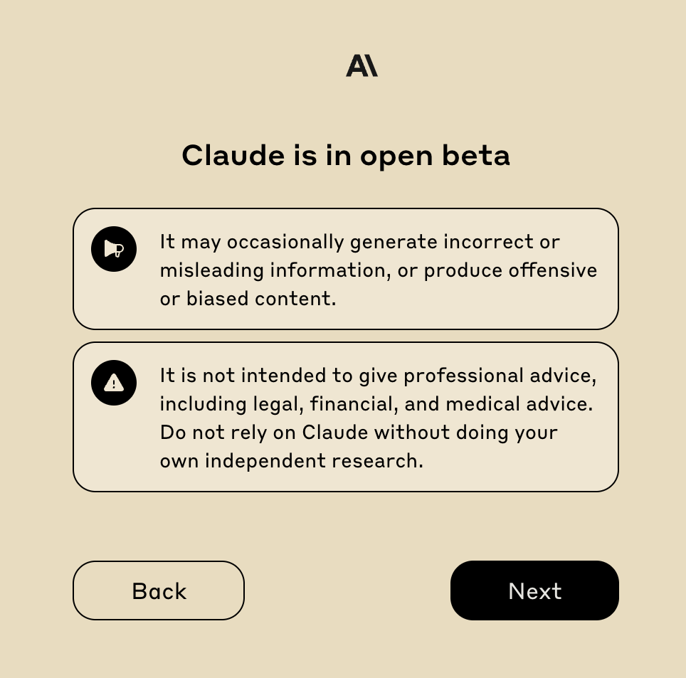 claude public beta website disclaimer 1 64adae3cf181a sej - Anthropic Launches Claude 2 With 100k Context Windows, File Upload Capability