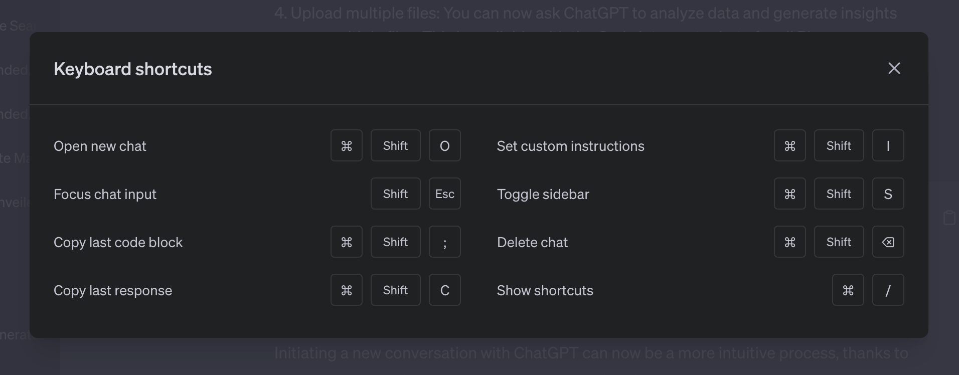 6 новых функций ChatGPT, включая подсказки и загрузку файлов