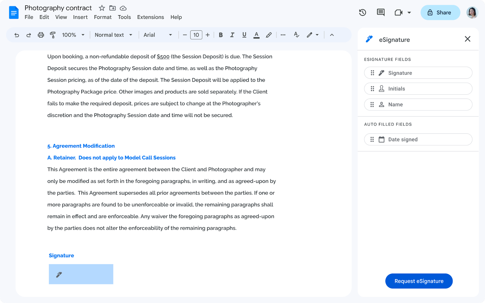 google docs drive esignatures 64d532bba0ac2 sej - Google Opens Beta For eSignature And Gmail 'Email Layouts v2'