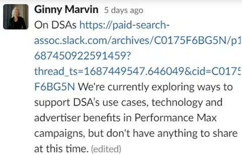 Google insinúa que las capacidades de DSA pueden ser reemplazadas por PMax