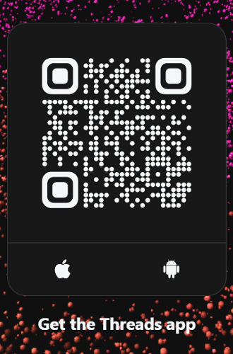 QR Code for Downloading the Threads app