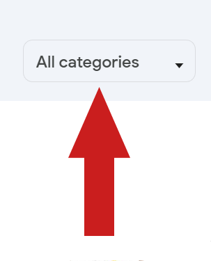 Navigational element for selecting to view categories of topics
