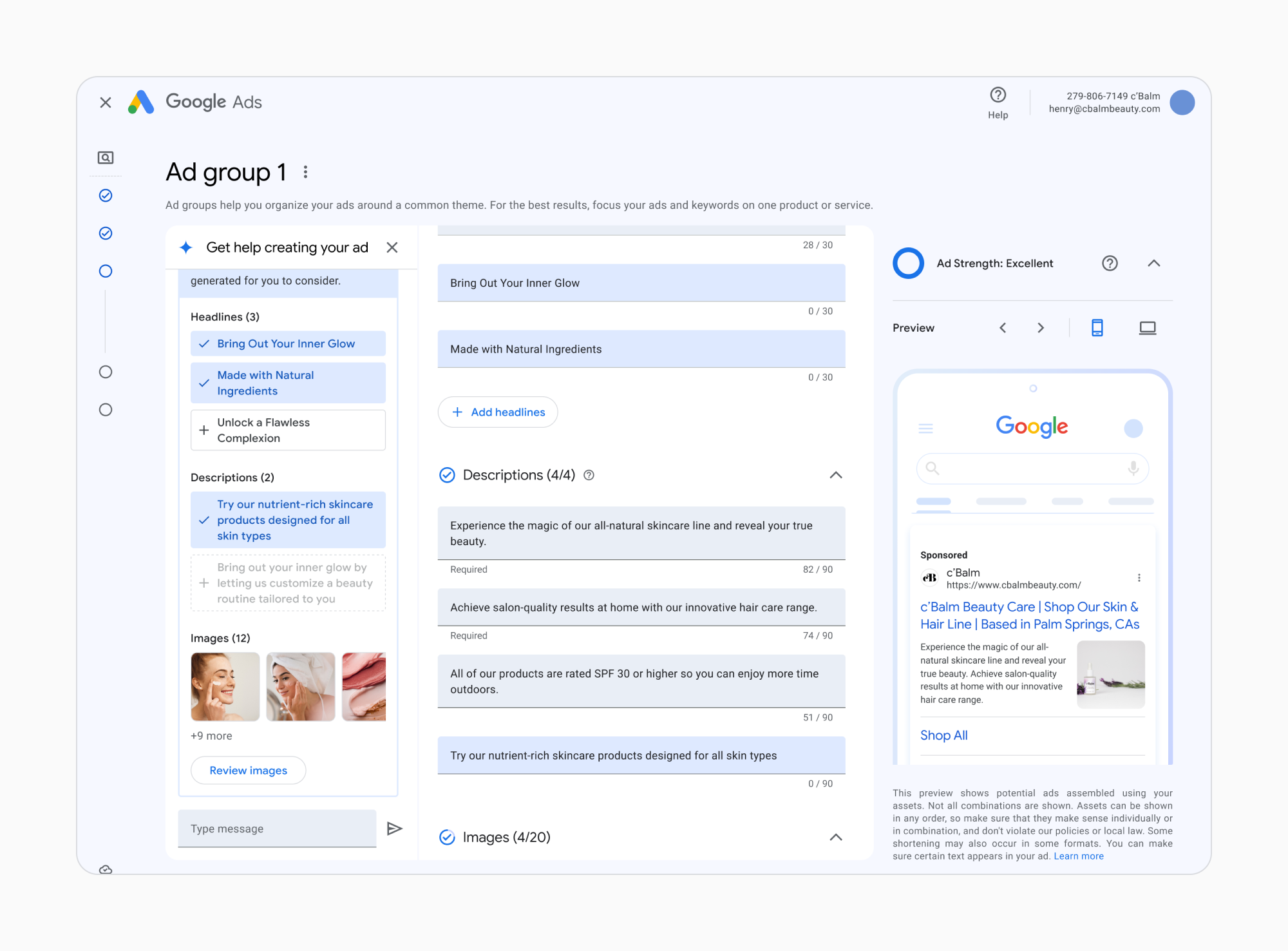 Actifs créés automatiquement par Google Ads disponibles En 8 langues