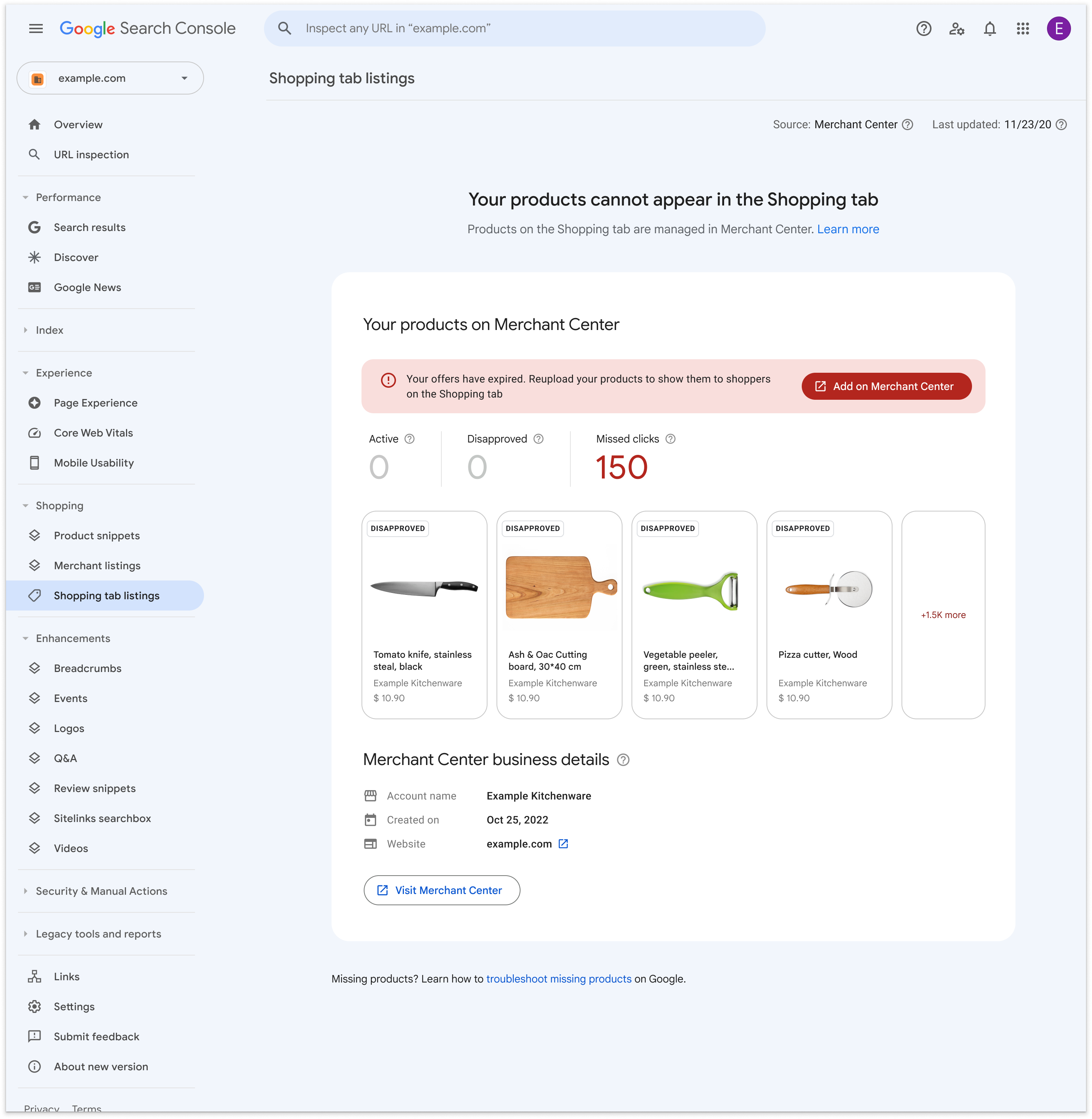 google search console shopping tab enhancements 64ff82c1dd112 sej - Google Updates Search Console Shopping Tab Listings Report