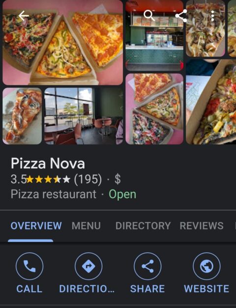 pizza gbp 65135540e3f4f sej 480x626 - Data-Driven Decision Making To Optimize Local Digital Marketing Efforts