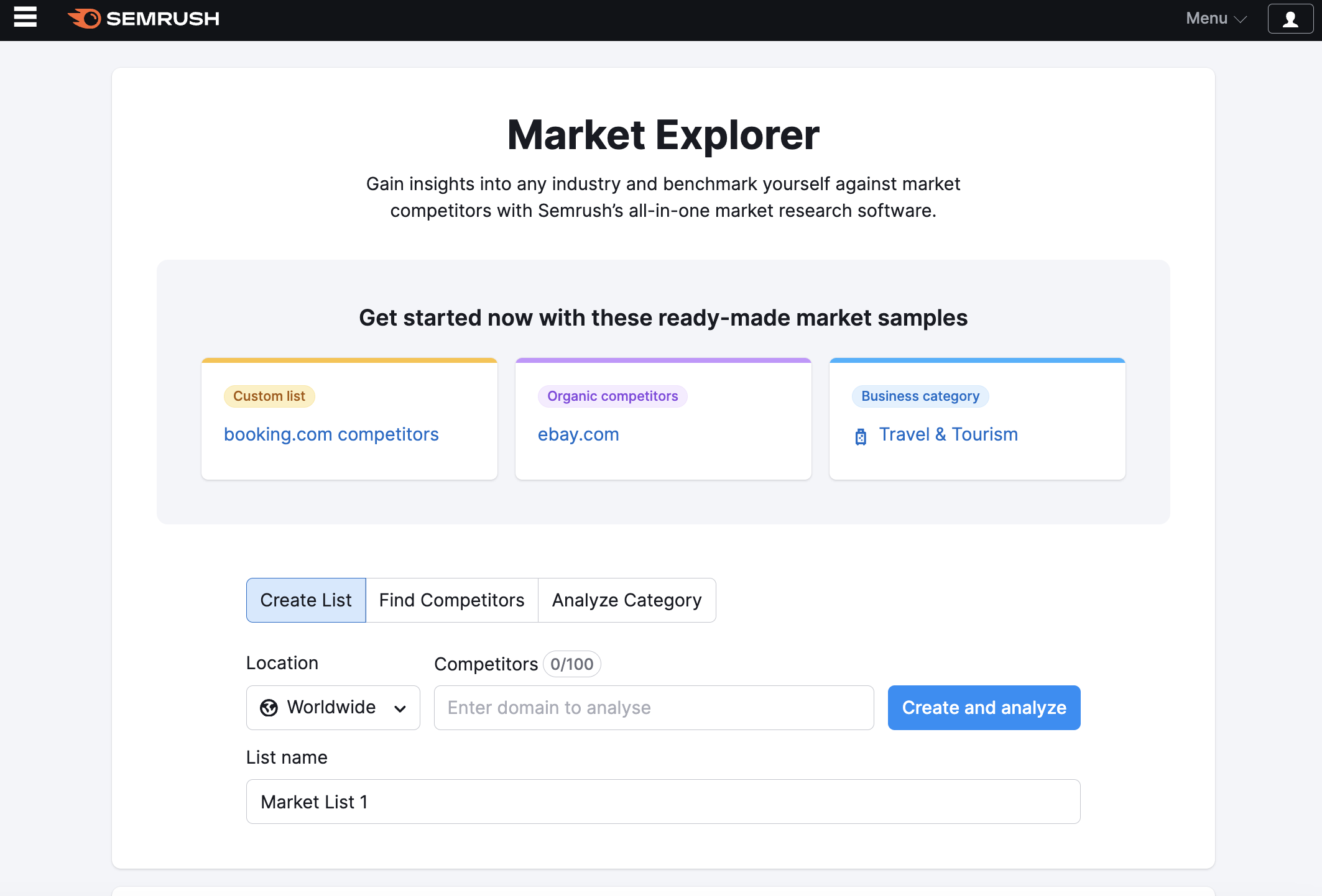 Market Explorer