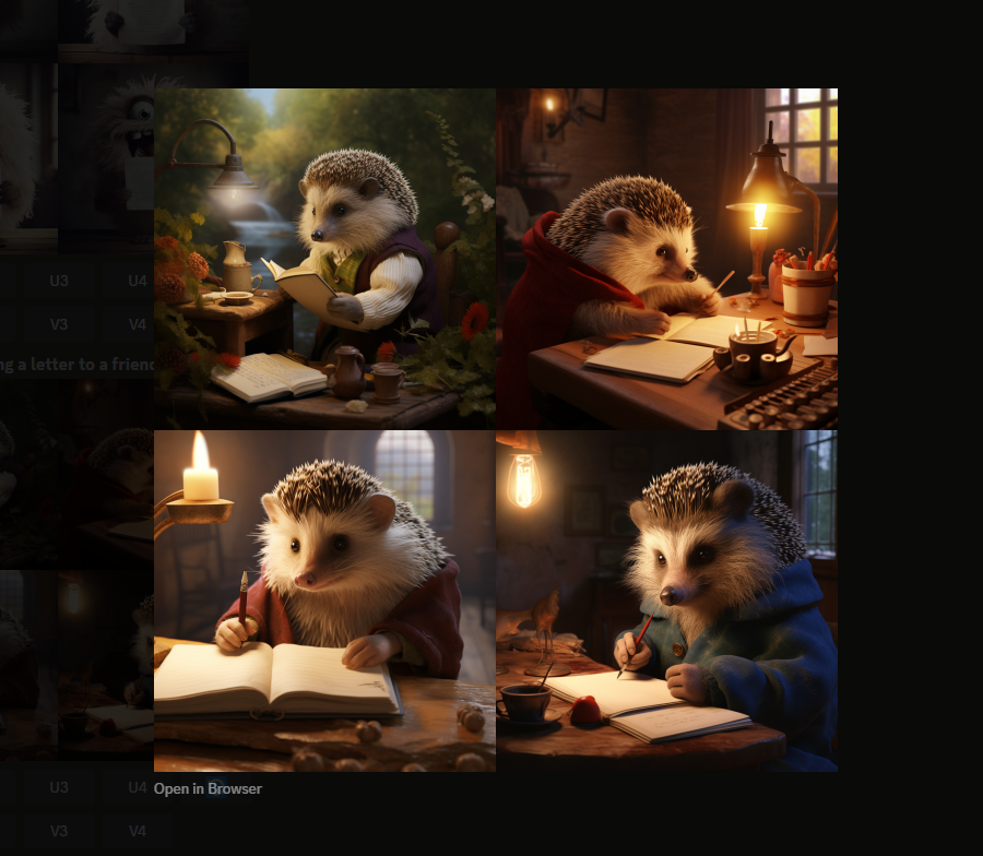 Hedgehog writing