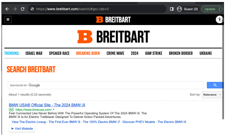 breitbart search ad listing 6568a9be54255 sej - In the Hot Seat: Google's Search Ads Stir Controversy On Questionable Websites