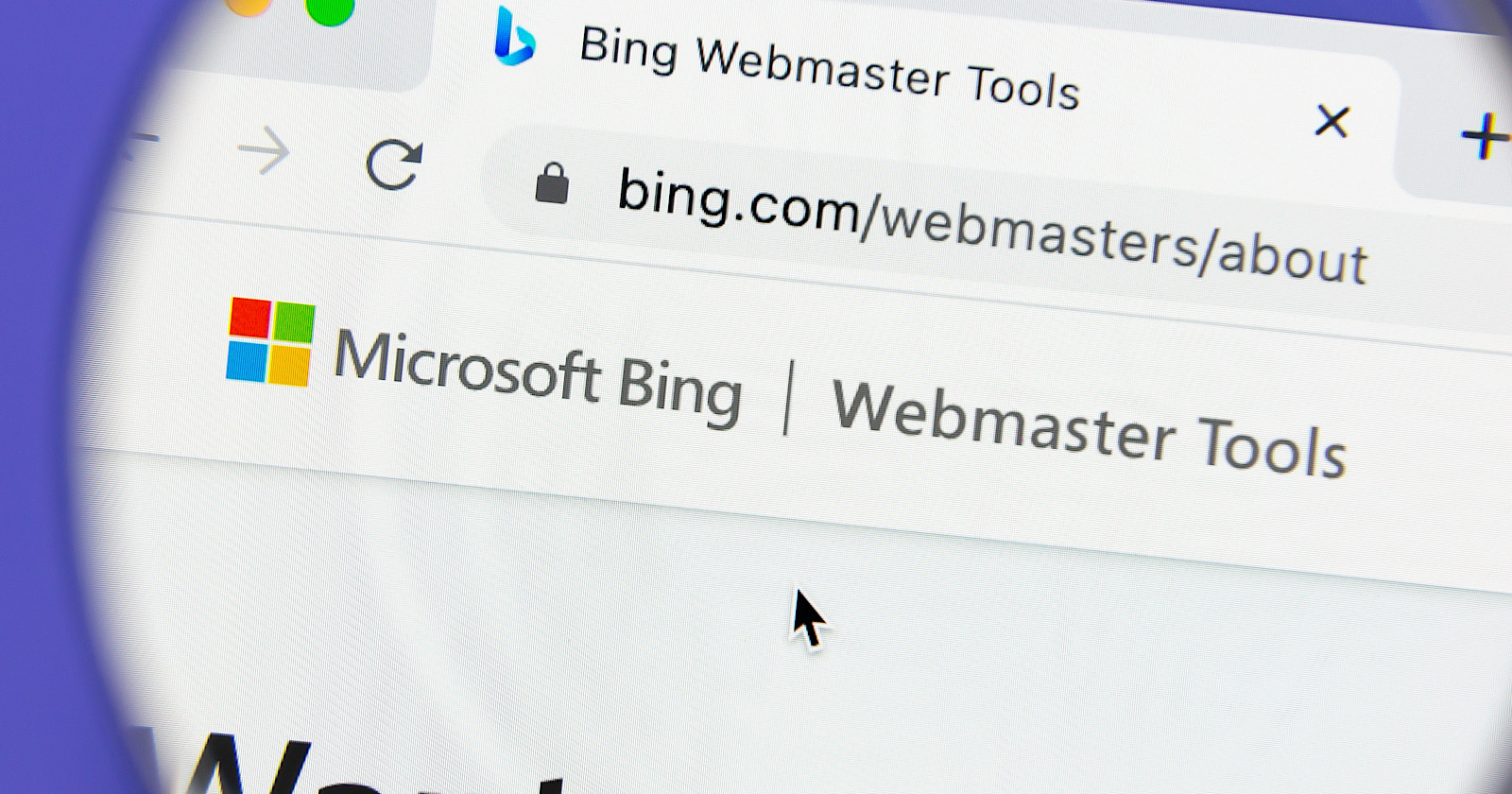 Bing Webmaster Tools website. Bing Webmaster Tools allows webmasters to add their websites to the Bing index crawler.