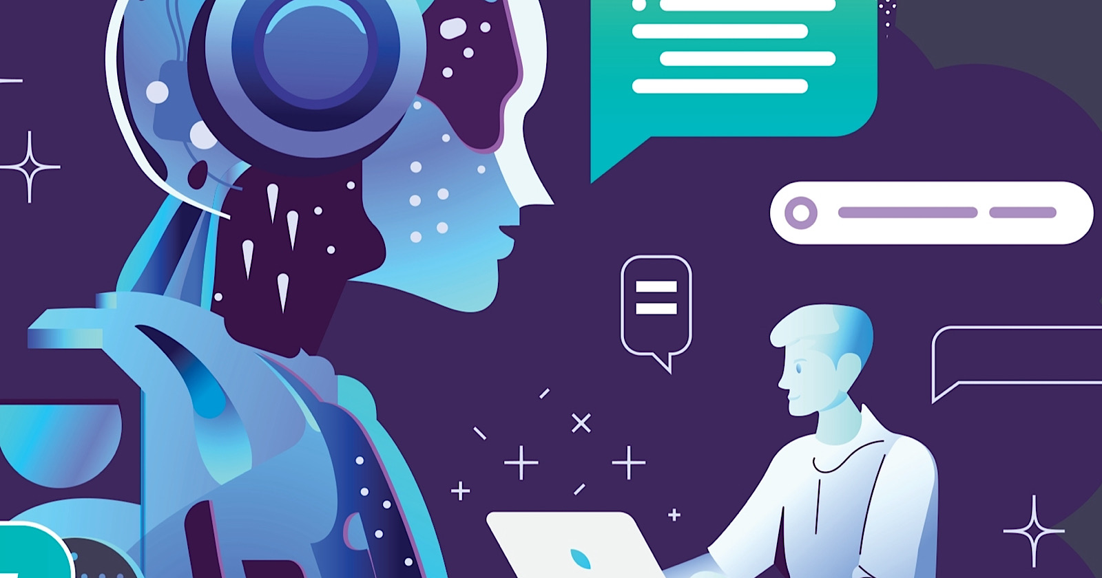 Chatbot, using and chatting artificial intelligence chat bot developed by tech company.