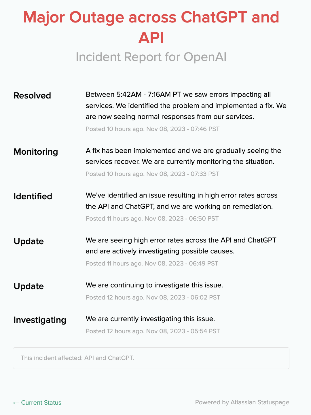 OpenAI Resolves Periodic ChatGPT And API Outages Caused By DDoS Attacks