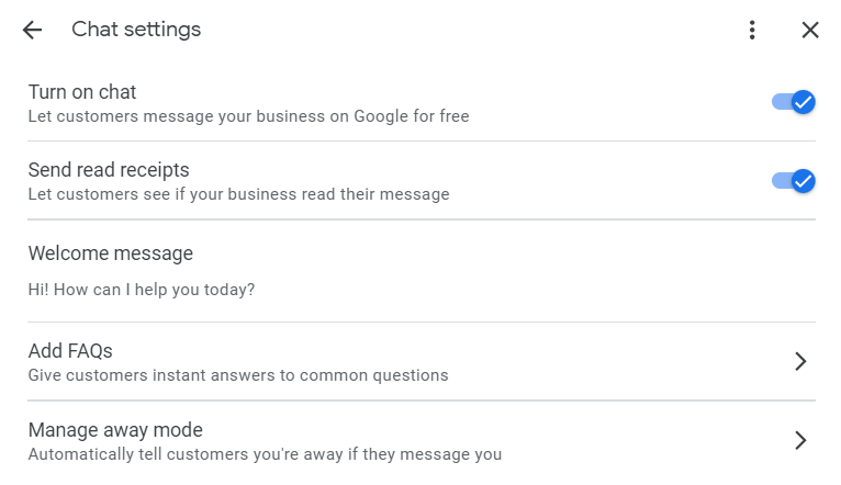 chat settings 656cfb1d9cc0a sej - Google Business Profile: A Complete Guide for Local SEO