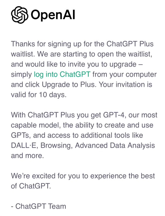 ChatGPT Plus Upgrades Paused; Waitlisted Users Receive Invites